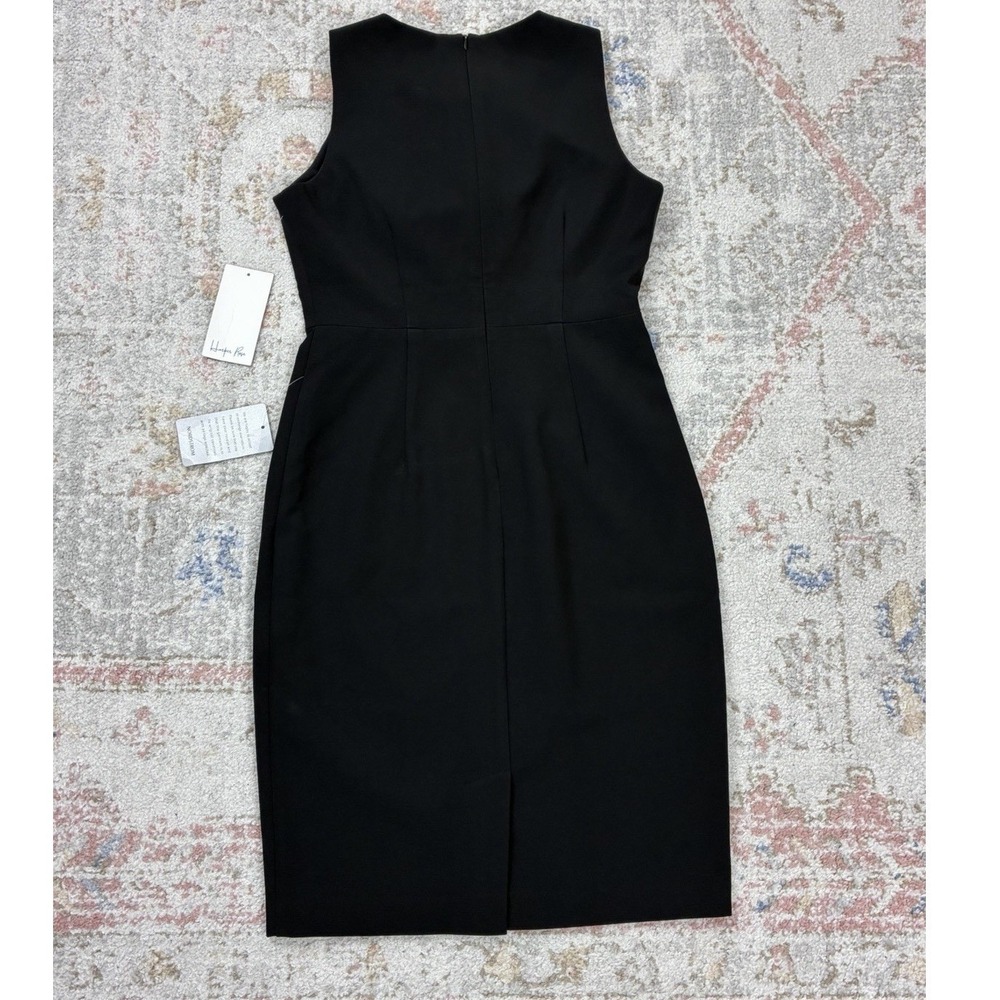 Harper Rose Black Pearl Embellished Mock Neck Pencil Sheath Dress Size 4P NWT - Picture 9 of 10